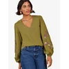 love & roses Top oliva