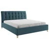 Hom`in OBLAZINJENA POSTELJA 160 cm x 200 cm , tekstil modra