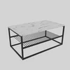 Hanah Home Asude Klub sto, 95x43x55cm, Belo-crni