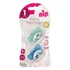 Nip Family silikonska laža 0-6 2 kom, dečaci