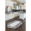 Conceptum Hypnose Tepih Hmnt947, Ovalni, 80x50 cm, Crno-beli