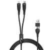 CONNECT IT Wirez 4v1 1x USB-C, 1x Lightning, 1,25 m, Črna