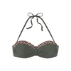 LASCANA Bikini zgornji del bež/zlata/temno zelena/črna