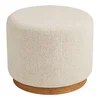 Bež tabure iz tkanine bouclé Daisy – House Nordic
