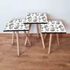 Hanah Home Set klub stočića 3Shp152, 3 komada, Šarena
