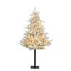 Novogodišnja jelka na stablu sa LED lampicama 102x150cm/ krem
