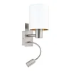 Eglo 96484 - LED fleksibilna svetiljka PASTERI 1xE27/40W+LED/3,8W bela