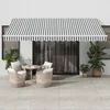 Vidaxl Vlečna tenda Antracitna in bela 450 × 350 cm