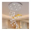 LED kristalni plafonski luster AVARA LED/24W/230V O 40 cm sjajni hrom + daljinski upravljač