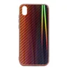 Maska Carbon glass za Huawei Y5 (2019)/ Honor 8S narandžasto, Crna