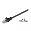 MicroConnect U/UTP CAT5e 7M črne barve 10 kosov