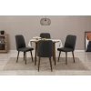 Hanah Home Set trpezarijski sto, 2 trpezarijske stolice i 2 klupe Vina 1053 Orah