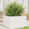 Vrtna sadilica bijela 80x80x45,5 cm od masivne borovine