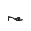 Trendyol Black Bow Detail Round Toe Womens Heeled Slippers TAXSS25TO00012