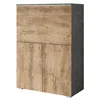 P & B PISALNIK leseni material antracit, barve kostanja