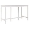 Vidaxl Barska miza bela 180x80x110 cm trdna borovina