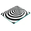 shumee Dekorativna steklena spiralna deska za rezanje s črtami 60x52 cm