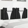 Vidaxl vidaXL Blazina za vzglavje, črno-bela, 140 cm, umetno usnje