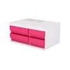 STONI ORGANIZER OD ABS PLASTIKE, 4 FIOKE, 3 ODELJKA - PINK