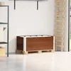 Vidaxl vidaXL Paletne ograje, 2 kosa, rjave, 100 x 50 cm, borov les