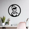 Wallity Zidna dekoracija Simpson 3, 33x33cm, Crna