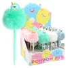 Gel pisalo JUNIOR PomPom 0,7 mm, modro polnilo (mešanica barv)