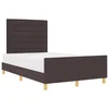vidaXL vidaXL Postelja Temno Rjava 120x190 cm Tkanina, (22049170)