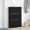 Ormar za cipele Crni hrast 80 x 21 x 125,5 cm Konstruirano drvo