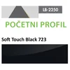 Profil Zidni MDF Početni LB-2250-A Soft Touch Black (723) 2800x115x12mm ( 026-090 )