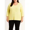 Plus size bombažen pulover, zelena