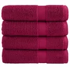 shumee Premium brisače 4 kosi bordo 70x140 cm 600 g/m2 100 % bombaž