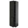 METOD Visoki element s policama/2 vrata, Crnosiva/Lerhyttan crno bajcovano, 60x60x220 cm