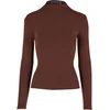 Urban Classics Pulover temno rjava