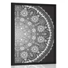 Plakat okrasna Mandala s čipko v črnobeli varianti - 30x45 no frame
