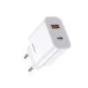 Kucni punjac REMAX RP-U68 USB-A USB-C PD20W + kabel Type-C na lightning beli