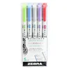 Označevalnik, komplet, 1,0/3,5 mm, dvostranski, ZEBRA Mildliner Cool & Refined, 5 barv, 5 kosov