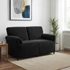 vidaXL Kavč za 2 osebi Črna 158 x 83 x 95 cm Žamet