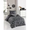 Hanah home Set Single posteljine Ucgen, 140x200cm, Antracit