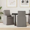 Trpezarijske stolice 2 pcs Sivo-smeđa 57 x 67 x 98 cm tkanina