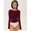 Embody Ženska bluza na dugi rukav Celine, Bordo