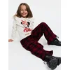 Sinsay - Karirane pantalone sa karnerom i vezom Minnie Mouse - crvena