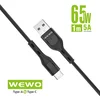 WEWO CA-46 USB DATA KABL FAST 65W/5A TIP C CRNI 1M
