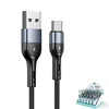 shumee USAMS 1m pleten črn USB-C kabel