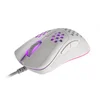 GENESIS KRYPTON 555, Gaming Optical Mouse 200-8000 DPI, Maximum acceleration 35 G, KAILH Switches, RGB LED, 7 Buttons, USB, White, Cable 1,8 m