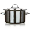 Banquet Emajliran lonec METALLIC Black 24 cm, 3,7l, s pokrovom