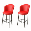 HANAH HOME Set 2 barske stolice Uras Red Black