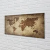 tulup.si Steklena slika Siva zemljevid 100x50 cm 2 obešalnika