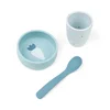 Done By Deer silikonski set za jelo First Meal, Blue