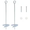 Zemaljska sidra 2 pcs Srebrna O10 x 40 cm Galvanizirani metal