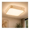 Stropna svetiljka NATURAL SQUARE 4xE27/15W/230V 45x45 cm borovina